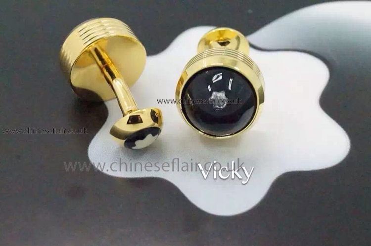 Replacement MontBlanc Cufflinks Gold Holder& Diamond